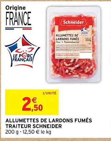 Allumettes De Lardons Fumés Traiteur Schneider