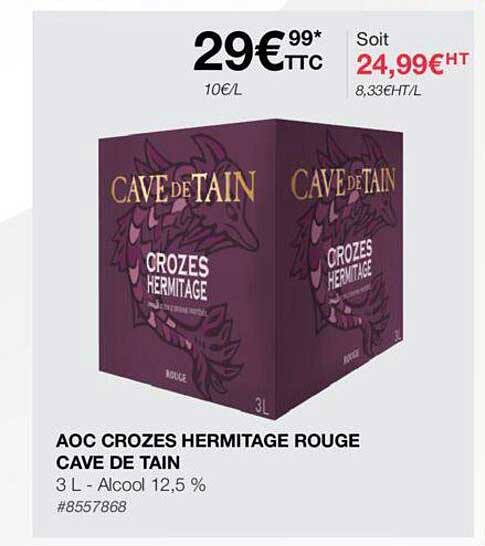 aoc crozes hermitage rouge cave de tain