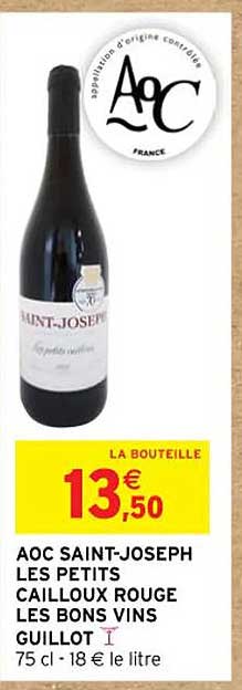 Aoc Saint-joseph Les Petits Cailoux Rouge Les Bons Vins Guillot