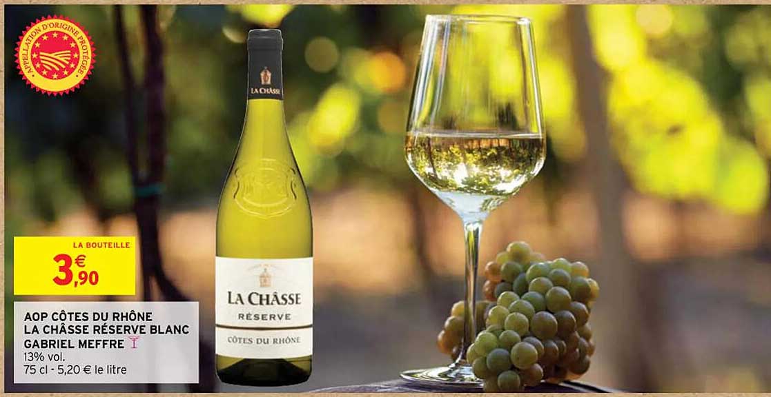 aop côtes du rhône la châsse réserve blanc gabriel meffre