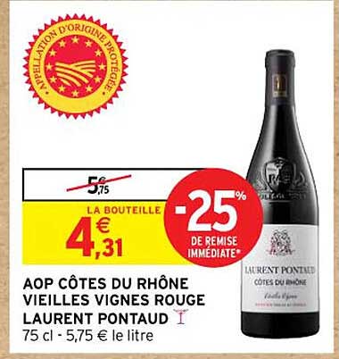 aop cotes du rhone vieilles vignes rouge laurent pontaud