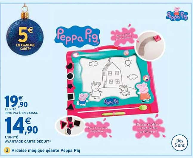 ardoise magique géante peppa pig