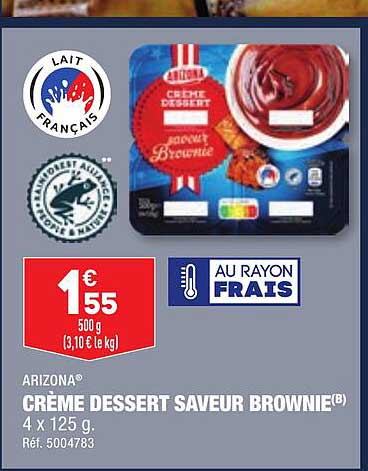 Arizona Crème Dessert Saveur Brownie