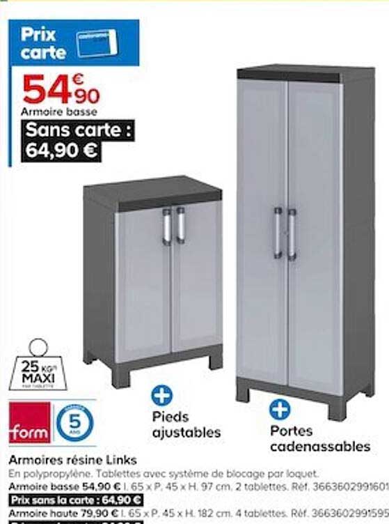 armoires résine links form