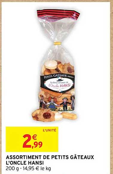 assortiment de petits gâteaux l'oncle hansi