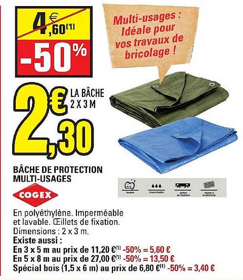bâche de protection multi-usages cogex