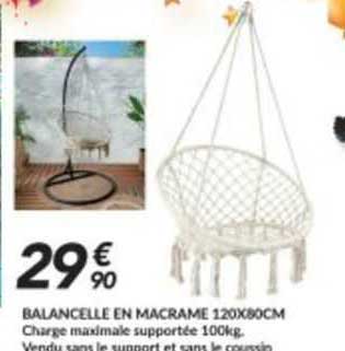 Balancelle En Macrame 120x80cm