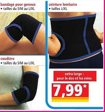 bandage pour genoux, ceinture lombaire ou coudière