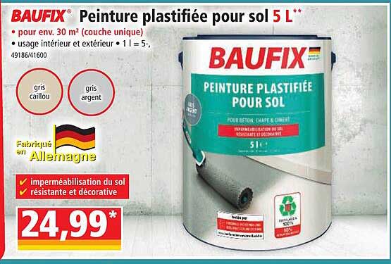 baufix peinture plastifiée pour sol 5 l