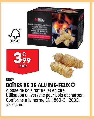 Bbq Boîtes De 36 Allume-feux