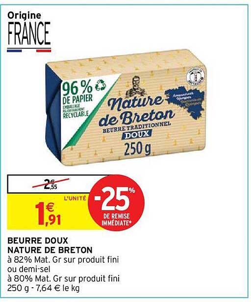 Beurre Doux Nature De Breton