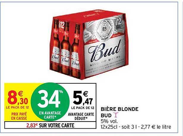 Bière Blonde  Bud