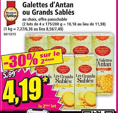 biscuiterie abbaye galettes d'antan ou grands sablés
