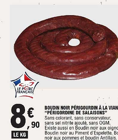 boudin noir périgourdin à la viande "périgordine de salaisons"