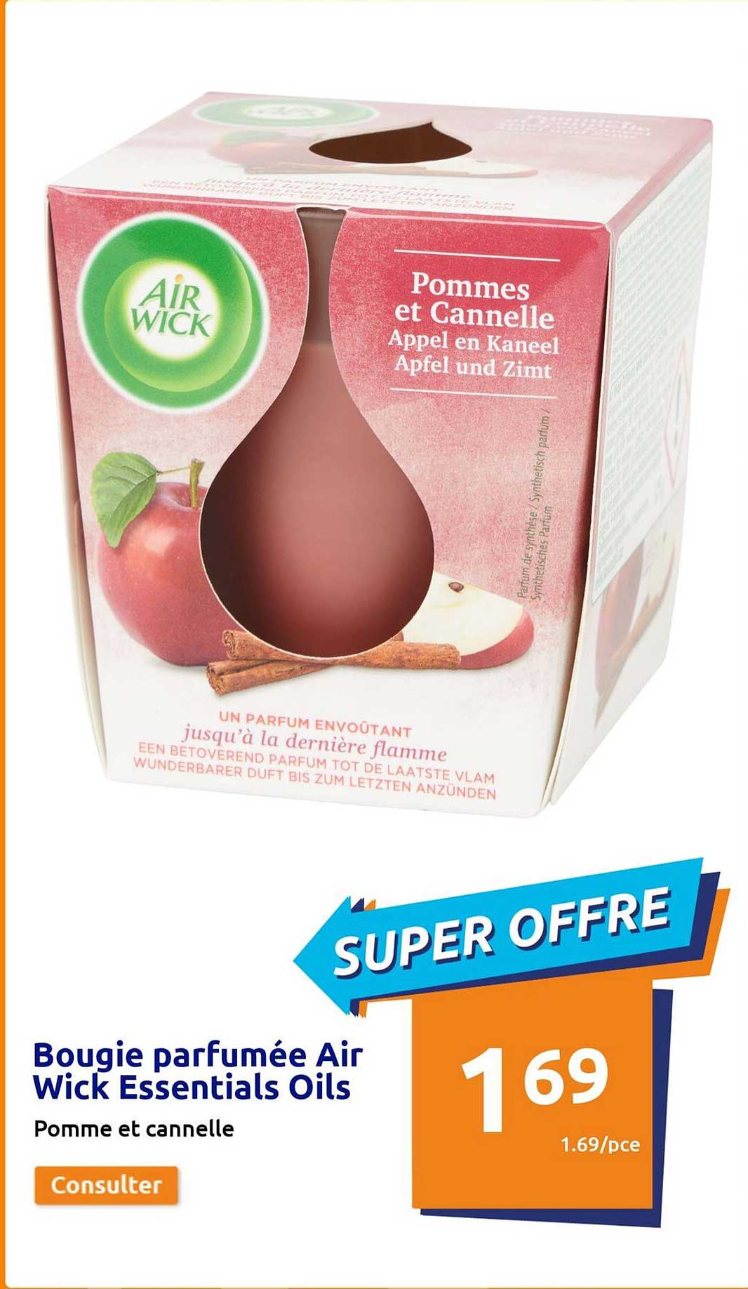 bougie parfumée air wick essentials oils