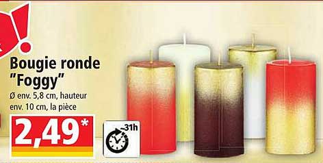 Bougie Ronde "foggy"