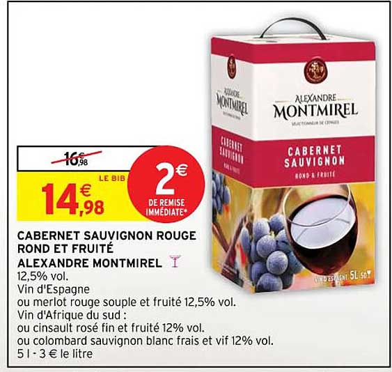 cabernet sauvignon rouge rond et fruite alexandre montmirel