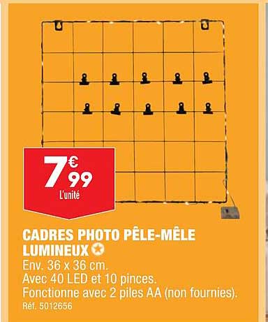 cadres photo pêle-mêle lumineux