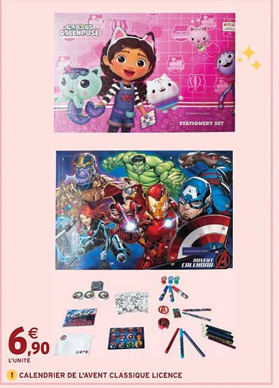 calendrier de l'avent classique licence