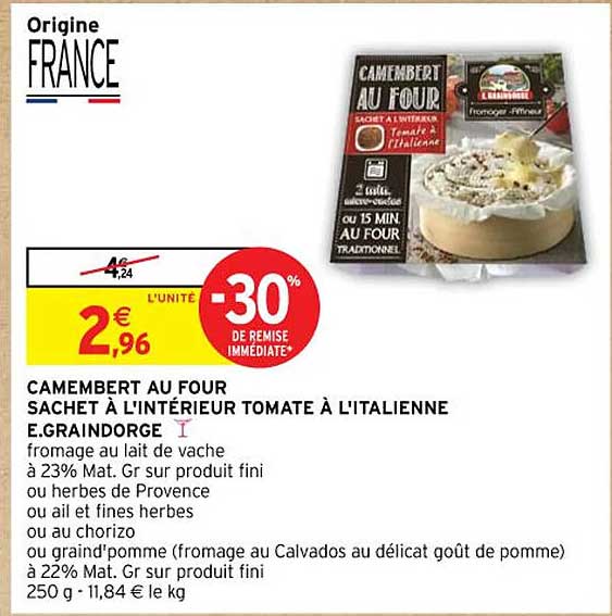 camembert au four sachet a l'interieur tomate a l'italienne