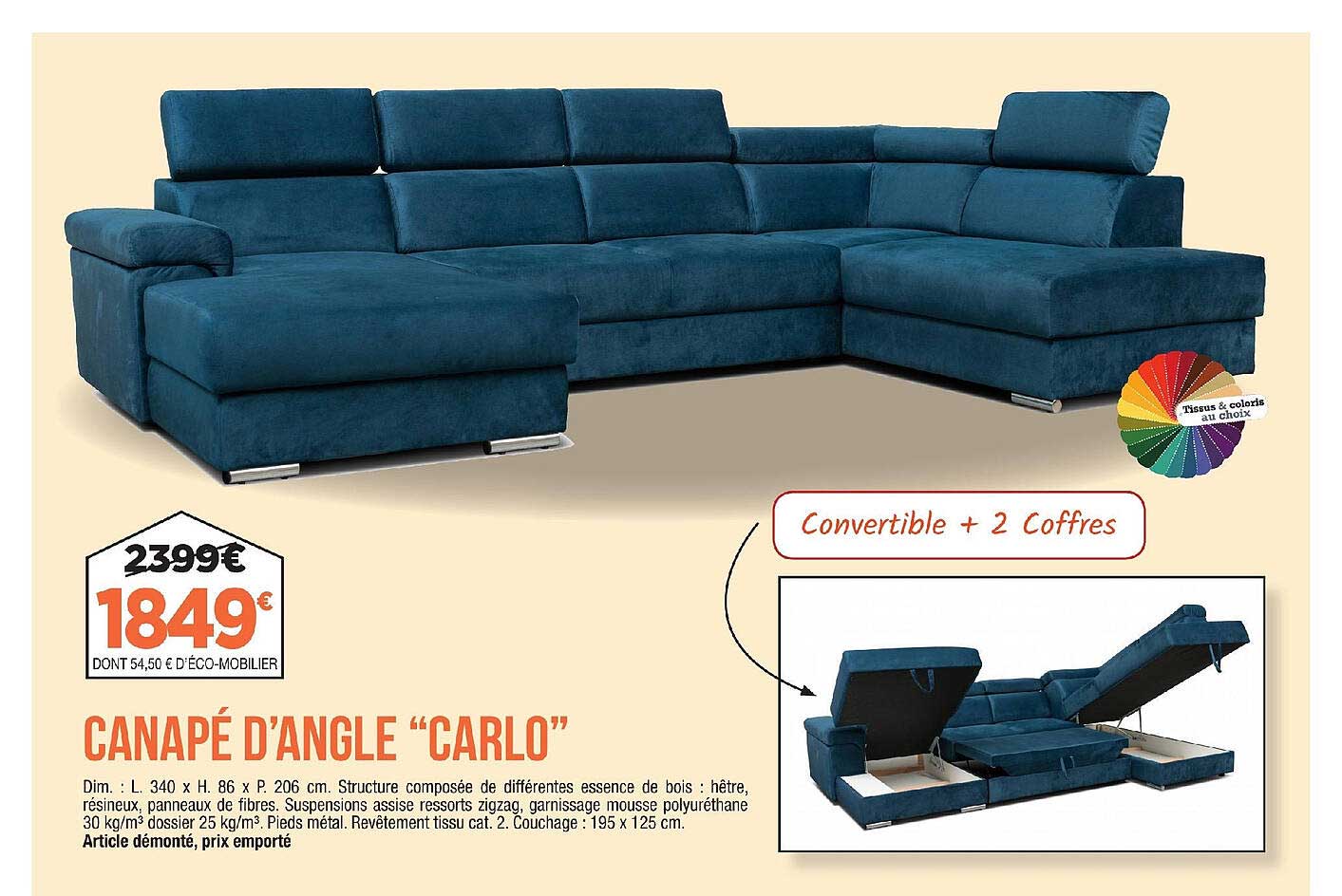 canapé d'angle "carlo"