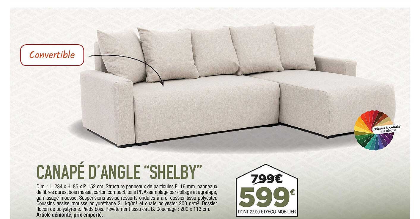 canapé d'angle "shelby"