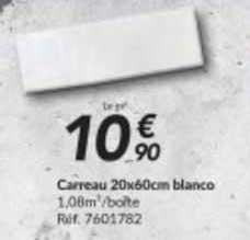 carreau 20x60cm blanco