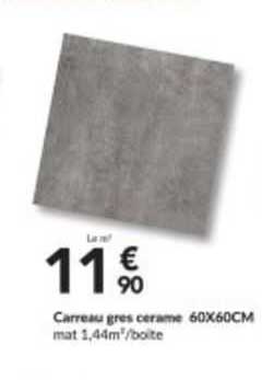 carreau grès cérame 60 x 60 cm