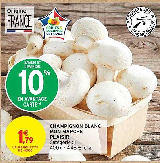 champignon blanc mon marche plaisir