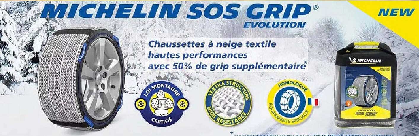 chaussettes à neige textile hautes performances michelin