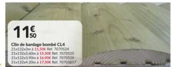 clin de bardage bombé cl4