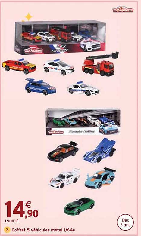 coffret 5 véhicules métal 1/64e