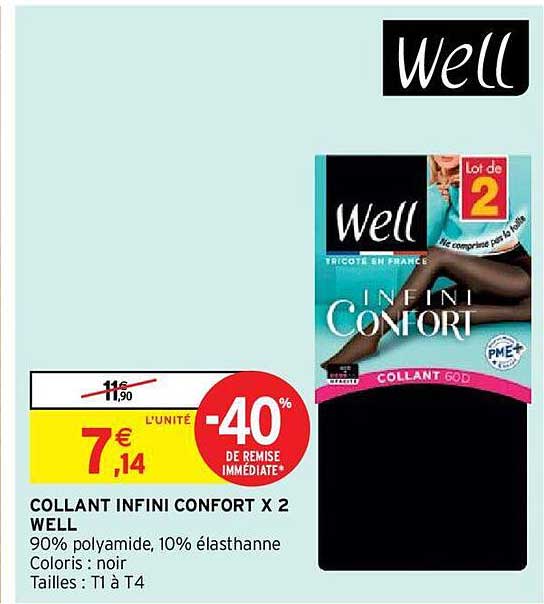 collant infini confort x 2 well