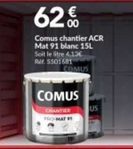 comus chantier acr mat 91 blanc 15l