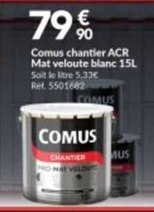 comus chantier acr mat veloute blanc 15l