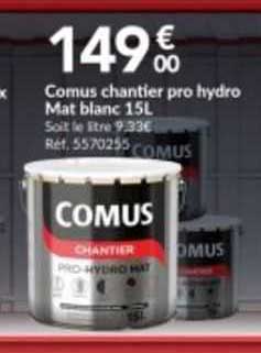 comus chantier pro hydro mat blanc 15l