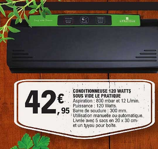 conditionneuse 120 watts sous vide le pratique