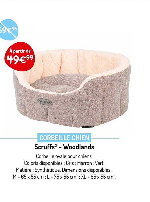 corbeille chien scruffs - woodlands