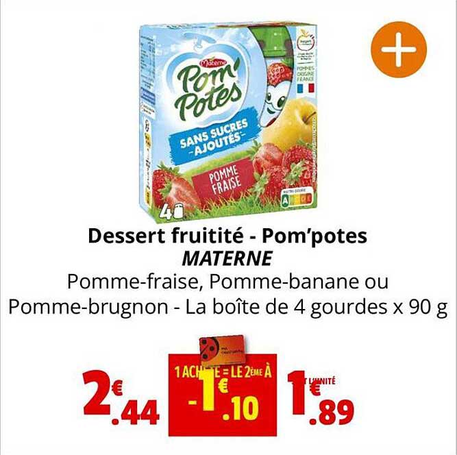 Dessert Fruité - Pom'potes Materne