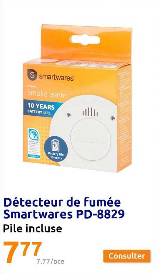 Détecteur De Fumée Smartwares Pd-8829