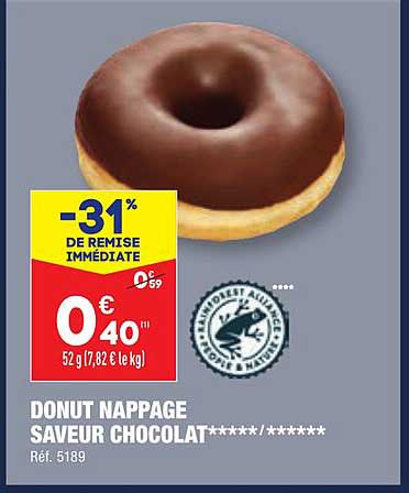 donut nappage saveur chocolat