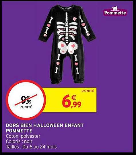 Dors Bien Halloween Enfant Pommette