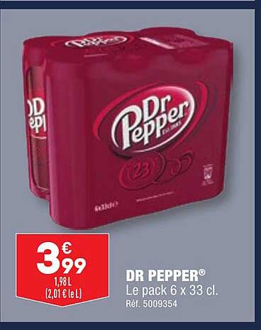 dr pepper le pack 6 x 33 cl