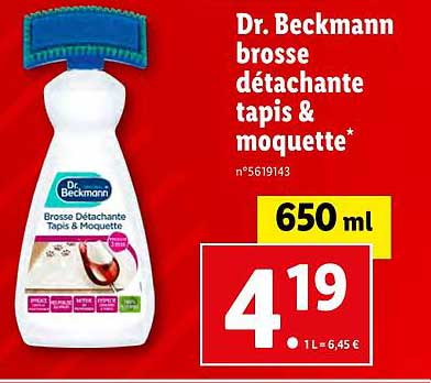dr. beckmann brosse détachante tapis & moquette