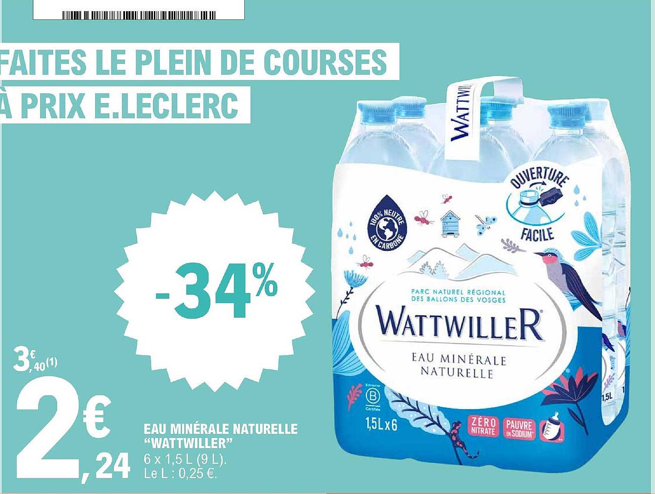 Eau Minérale Naturelle "wattwiller"