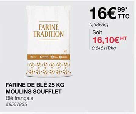 Farine De Blé 25 Kg Moulins Soufflet