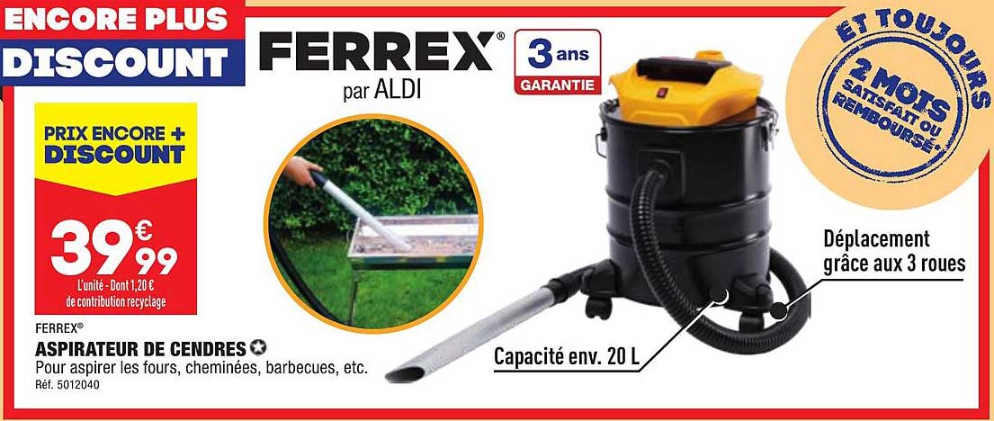 ferrex aspirateur de cendres