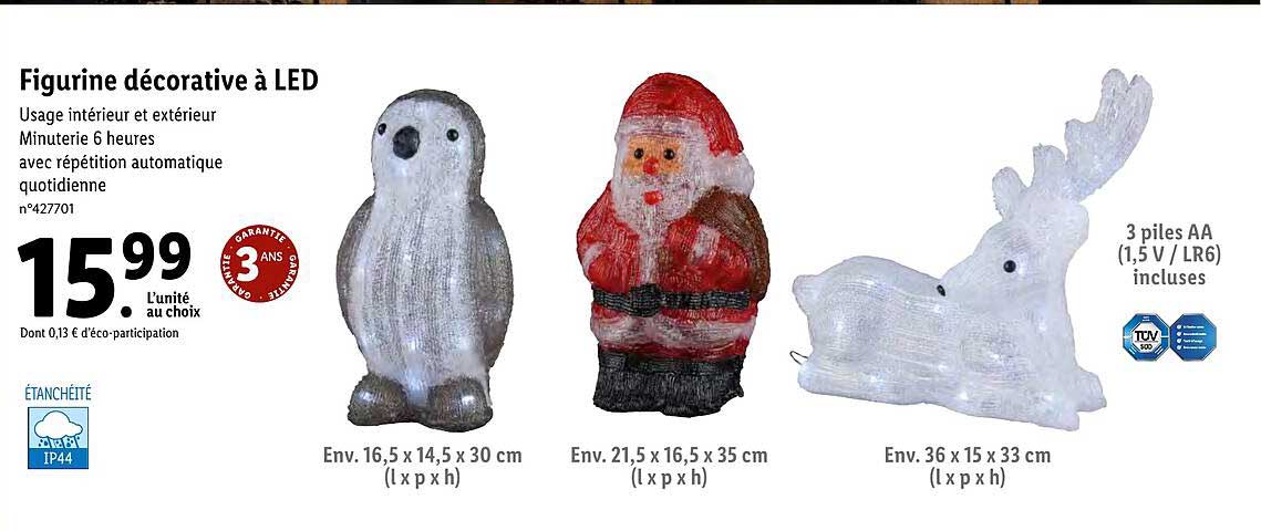 figurine décorative à led