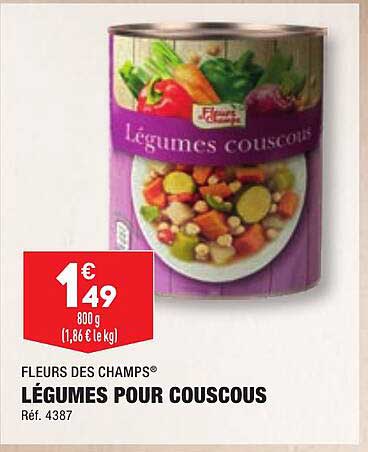 fleurs des champs légumes pour couscous