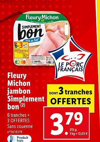 fleury michon jambon simplement bon